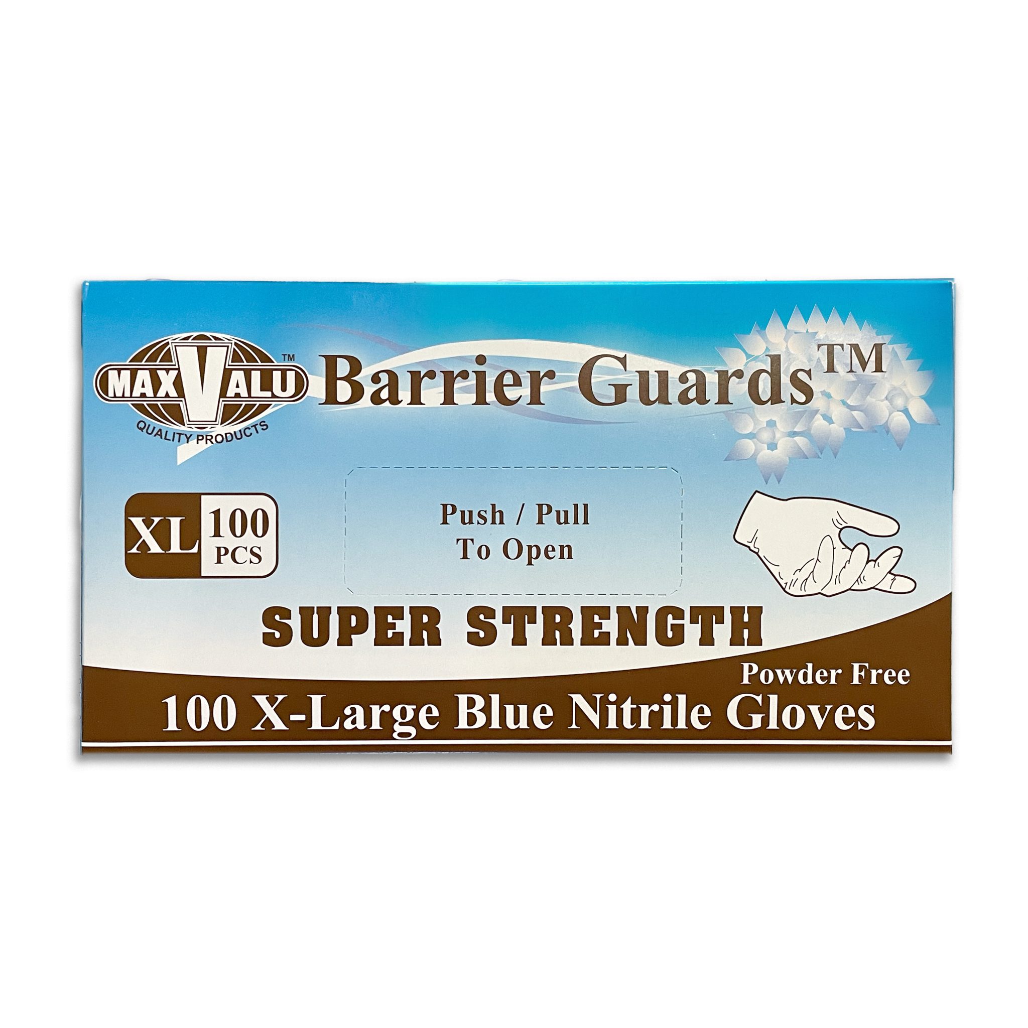 Super Strength Blue Nitrile Gloves