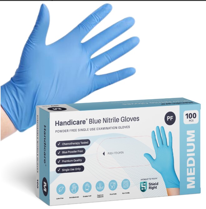 Nitrile Gloves Powder Free (Blue) - XL