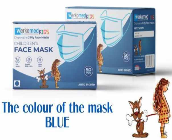 Kids Blue Face Masks Level 2