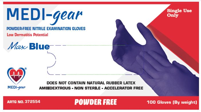 Nitrile Examination Gloves (Blue) - S