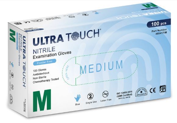 Nitrile Examination Gloves (Blue) - M