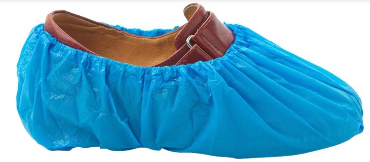Ultra Health Disposable Overshoes Blue PE Water Proof