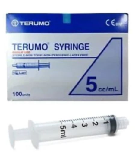 Syringe 5ml Luer Slip - Box of 100