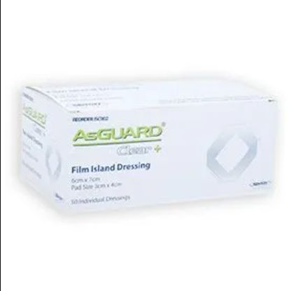 Sterile Clear Film Island Dressing 6x7cm - Box of 50