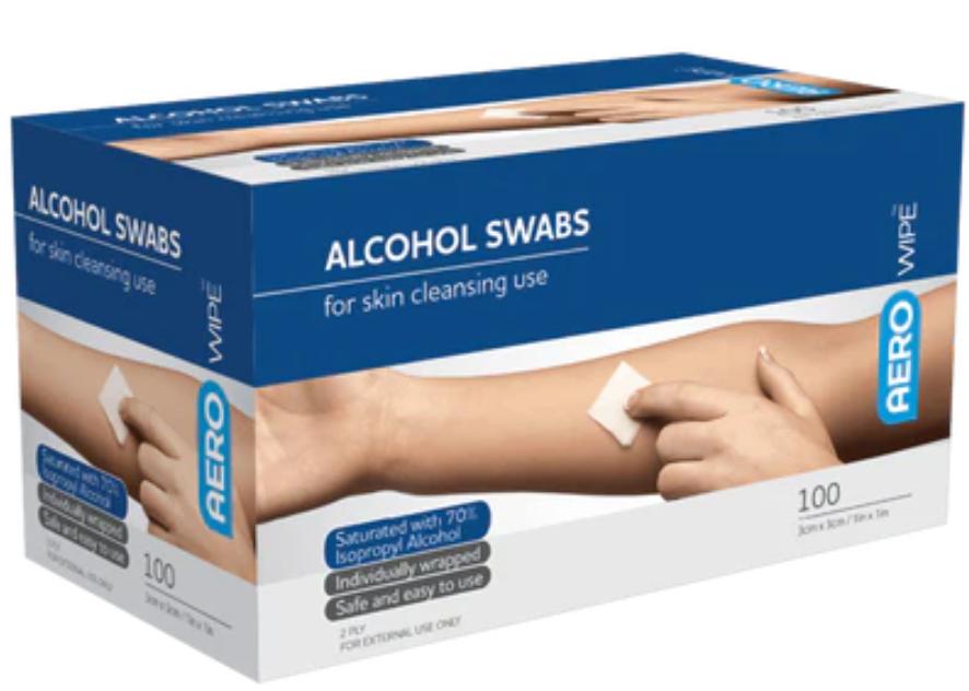 Alcoholic Swab Wipes 100pk