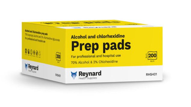70% Alcohol&2% Chlorhexidine PrepPads 6x6cm