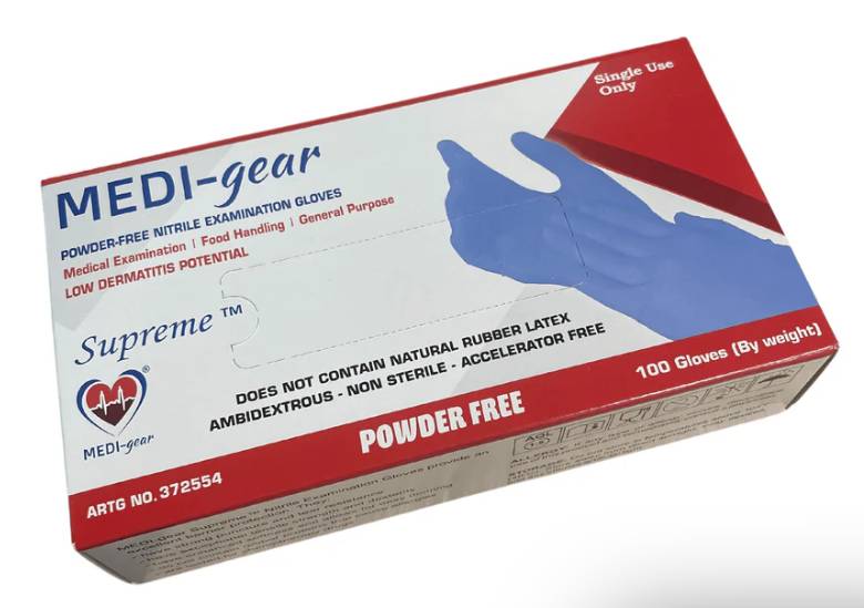 Nitrile Examination Gloves (Blue) - S