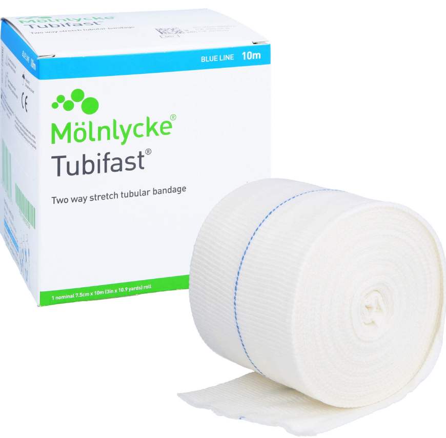2-Way Stretch Tubular Bandage Blue 7.5cm x 10m