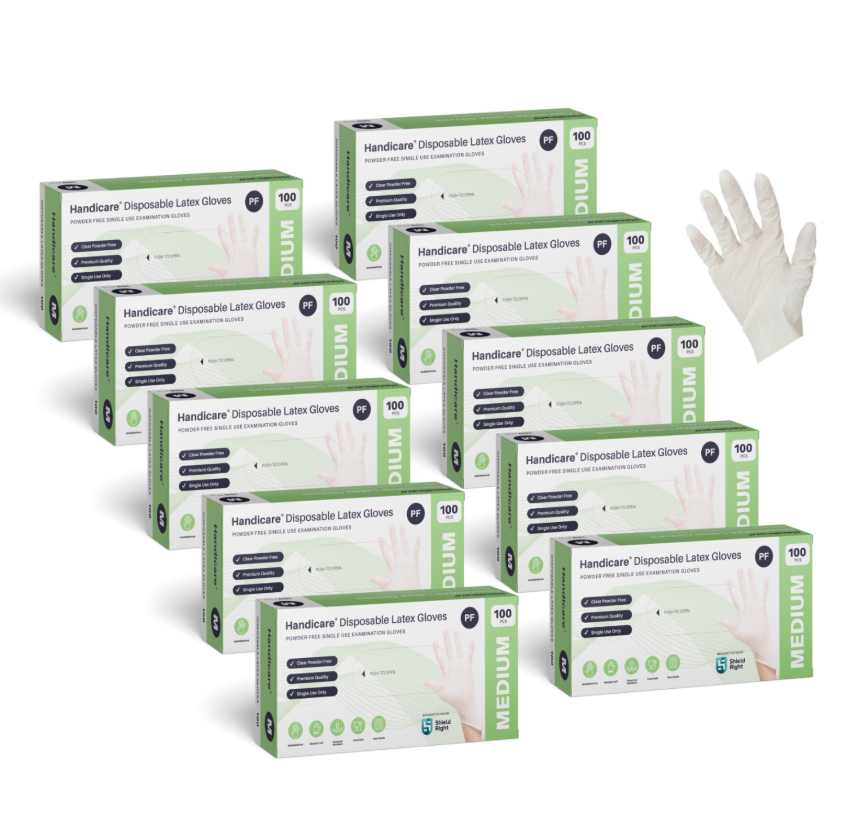Handicare Latex Gloves Disposable Powder Free XS - Carton of 10