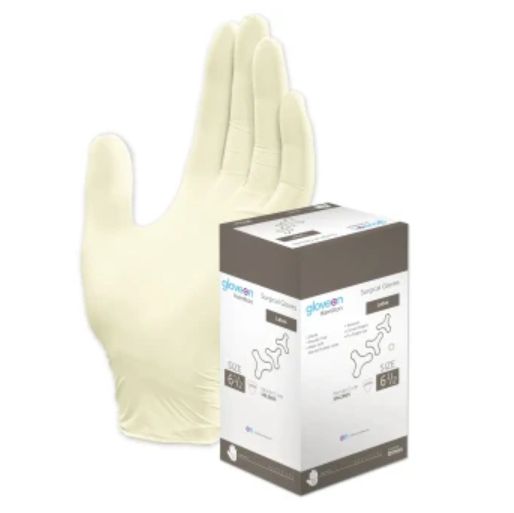 Hamilton Latex Sterile Powder Free Gloves Size 6.5 - Box of 50