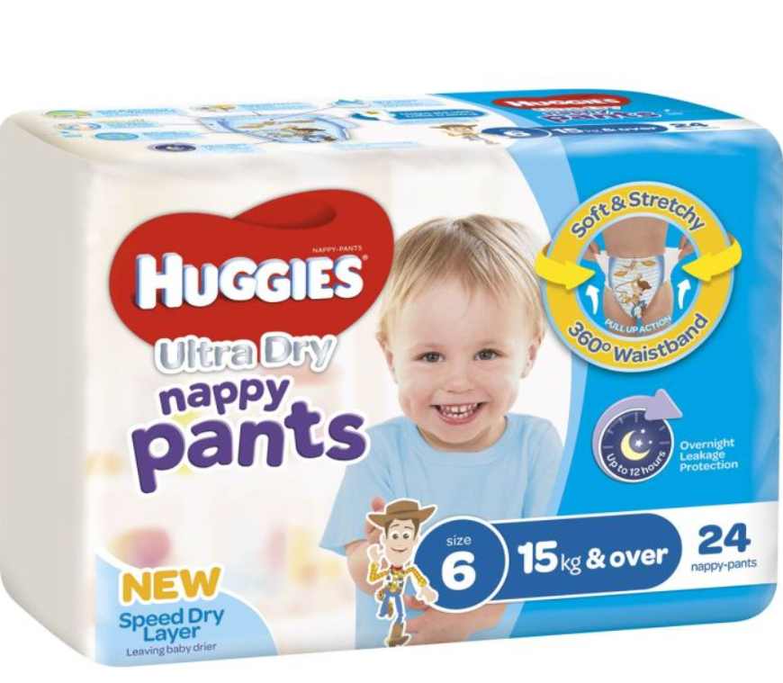 Huggies Nappy Pants - Junior Boy Size-6 (Pack of 24)