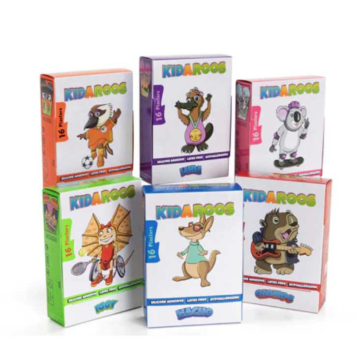 Medstock Kidaroos silicone plasters 8pcs x (72mm X 20mm) + 8pcs X (58mm X 20mm)/pk