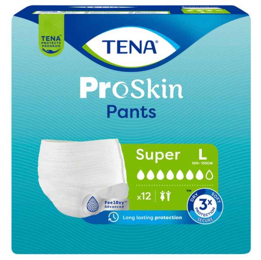 Tena Proskin Pants Super Unisex Large 100-135cm 1407ml