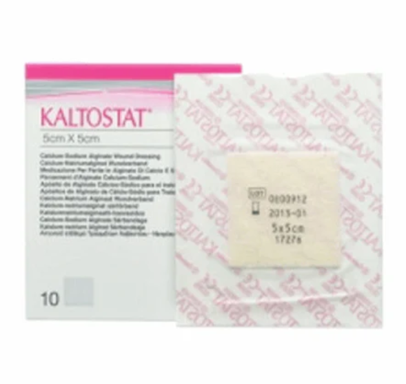 Kaltostat Alginate Calcium Sodium Dressing 5 X 5cm - BOX of10