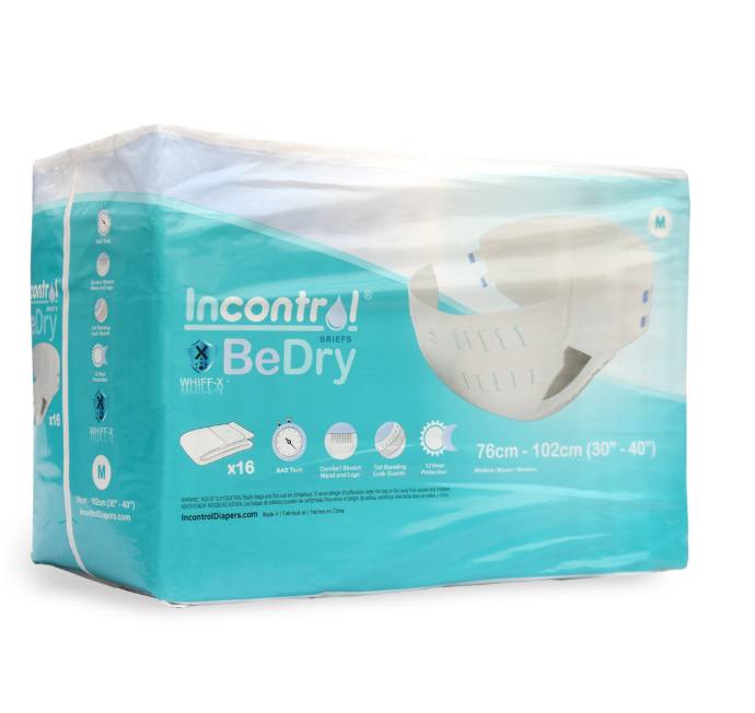 Incontrol BeDry Premium Incontinence Briefs - Medium