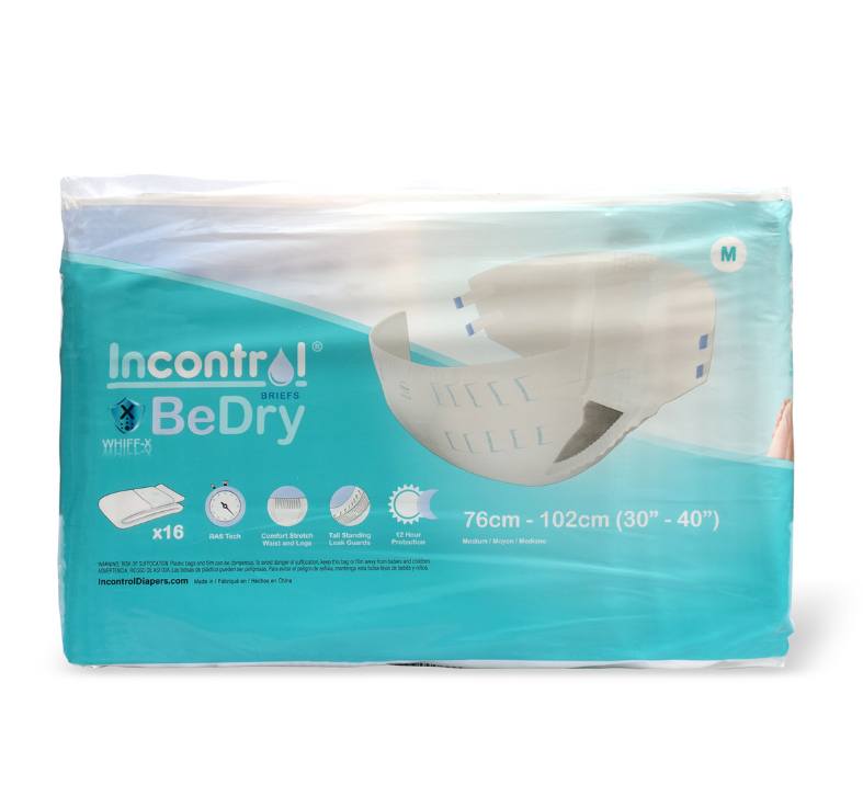 Incontrol BeDry Premium Incontinence Briefs - Large