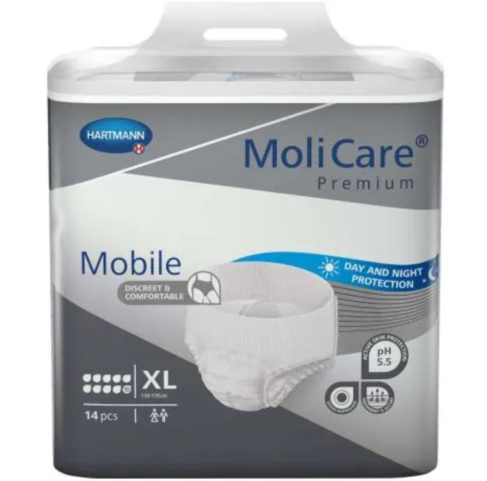 Molicare Premium Mobile 10 Drops X Large (Waist 130 170cm) Unisex 2757ml White