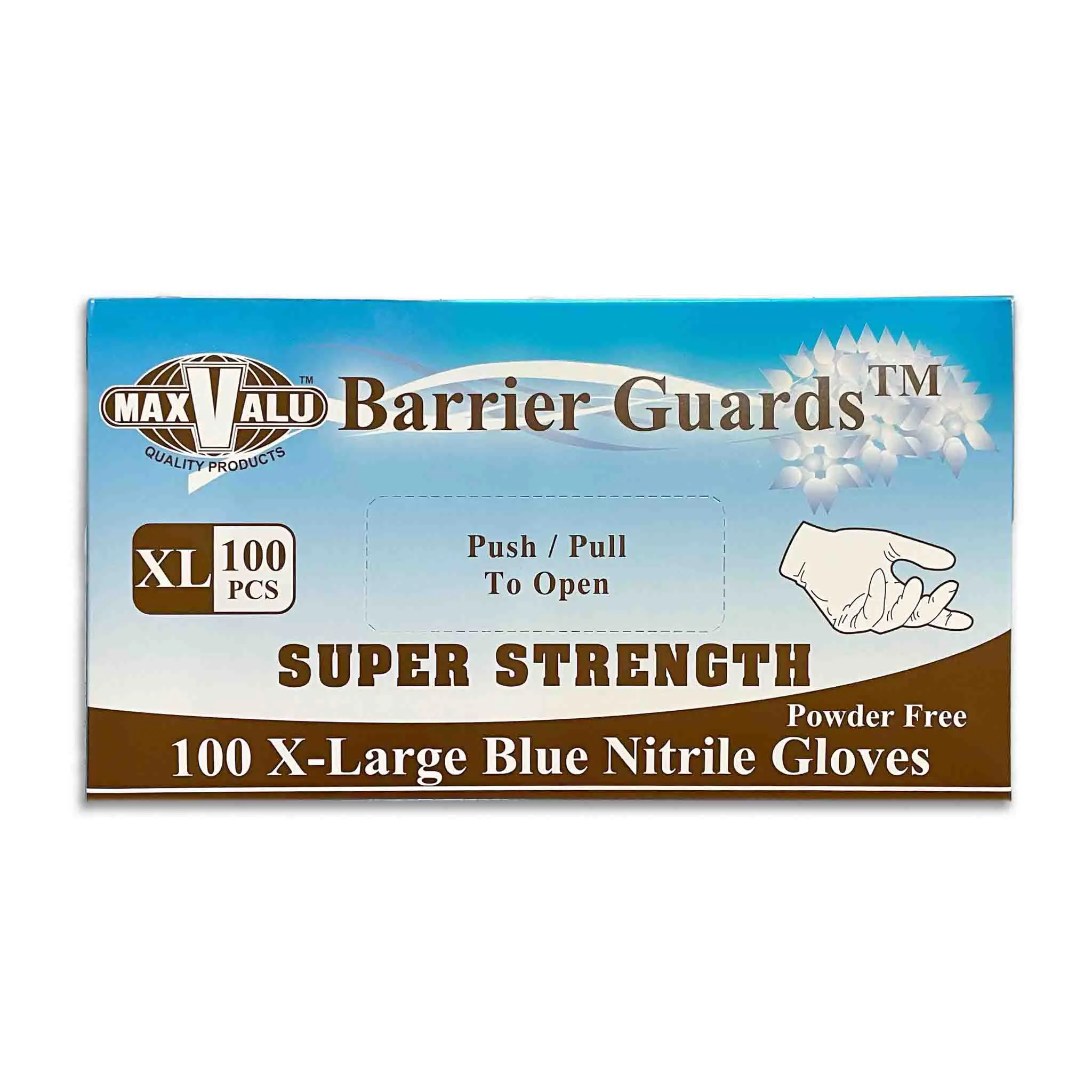 Super Strength Blue Nitrile Gloves