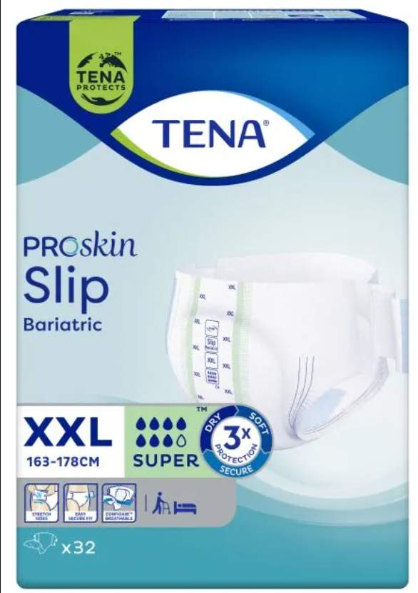 Tena Slip Bariatric XX Large Waist 163-178cm Unisex 1855ml