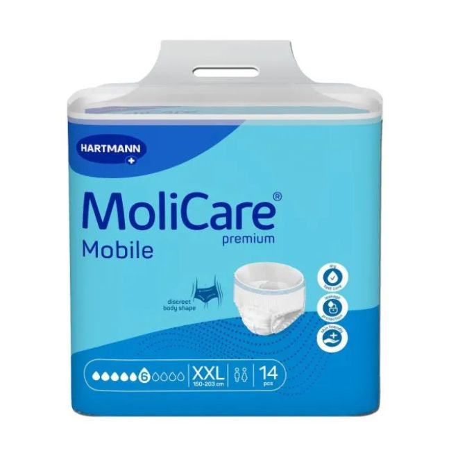 Molicare Premium Mobile 6 Drops Waist 150-203cm 2277ml XX Large - Unisex