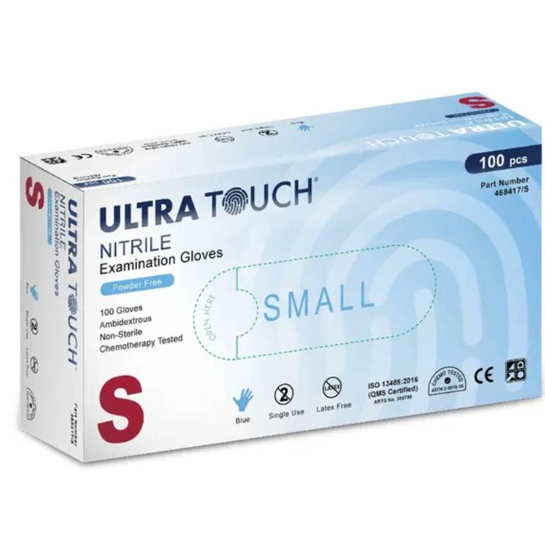 Ultra Touch Gloves Nitrile Small Blue