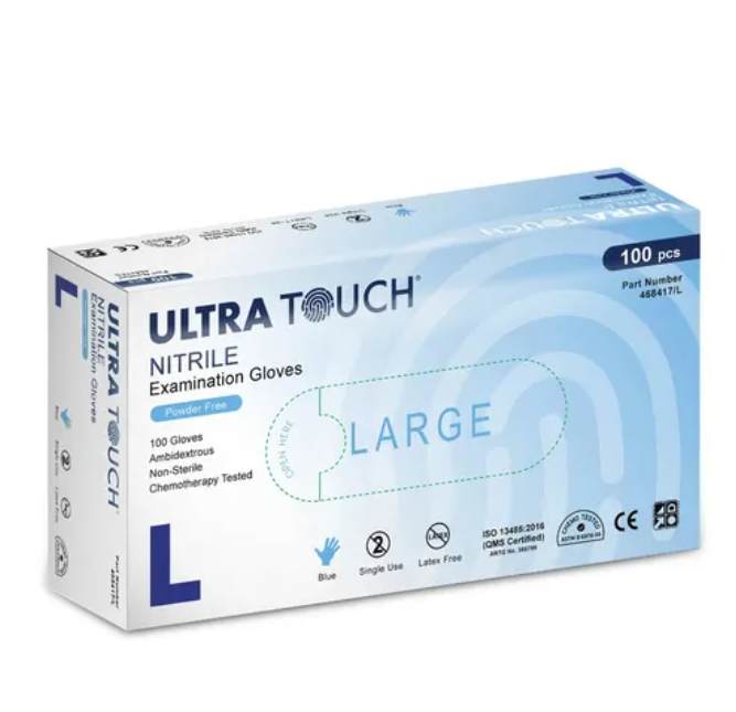 Ultra Touch Gloves Nitrile Large Blue